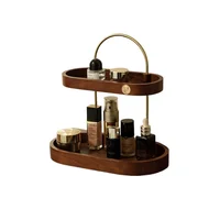 Cosmetics storage box, desktop perfume, lipstick rack, multi-layer solid wood dresser, skin care products, jewelry. 1