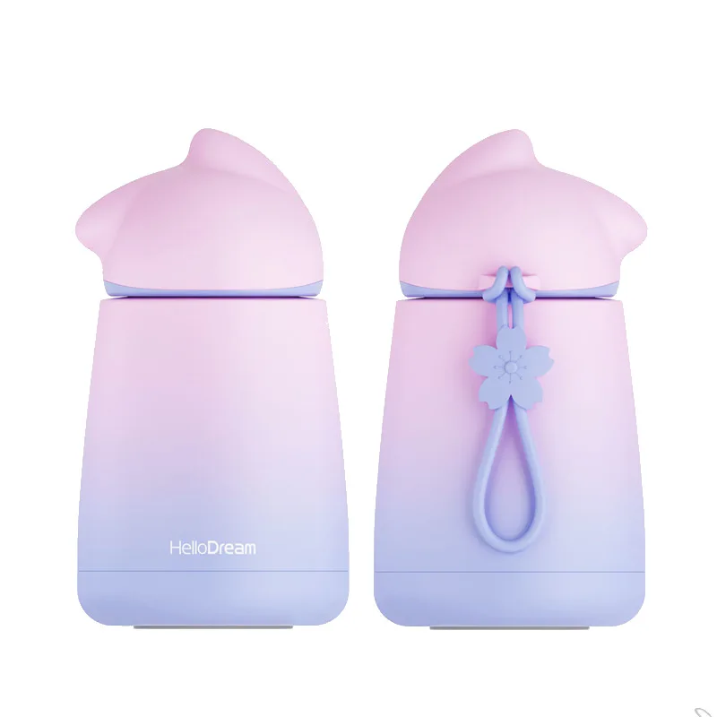 300ml Cat Thermos Cup Steel Kids Thermos Bottle Cute Thermal Vacuum Flask