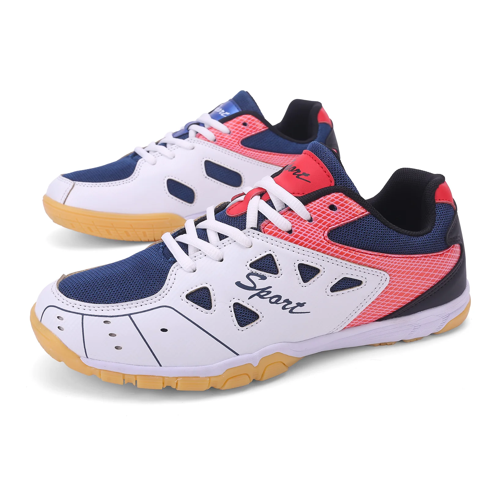 

Men Mesh Breathable Cushioning Professional Badminton Sport Shoes Court Grip Volleyball Tennis Training Running Sneakers