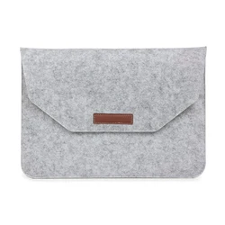 Wool Felt Laptop Bag with Bonus Mousepad and Power Mini-Pack Gift for Internal 350x250 mm (Only Grey Bag)