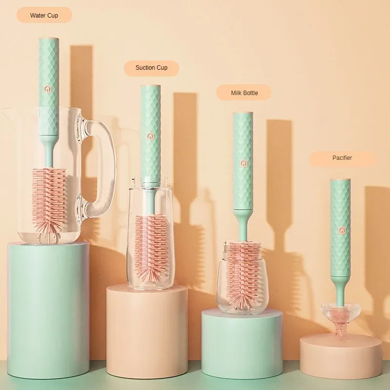 Electric Baby Bottle Brush Multipurpose Silicone Cordless Milk Bottle Nipple Clean Brushes with Extensions bottle brush bottle cleaning brush cleaning brush cleaning brush set