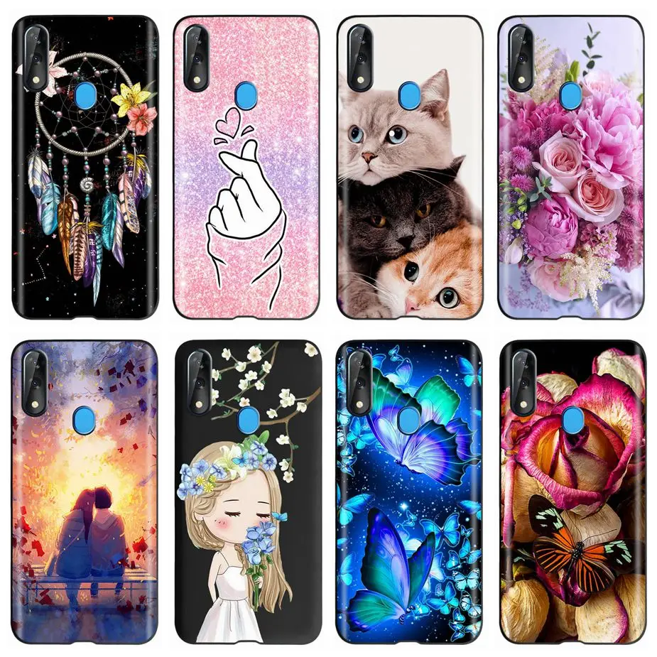 Cute Painted Soft Silicone Phone Case with Matte Bumper Back Cover