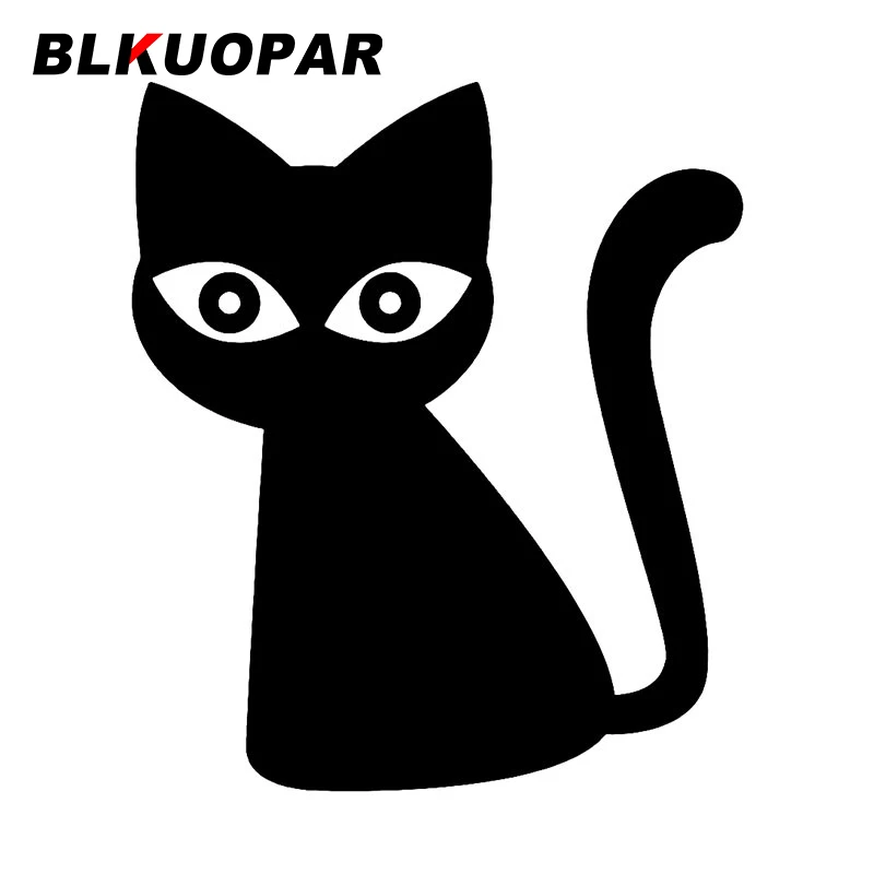 

Черная кошка BLKUOPAR, художественный человеческий силуэт, автомобильная наклейка, модные устойчивые к царапинам наклейки, водонепроницаемые DIY Индивидуальные JDM украшения
