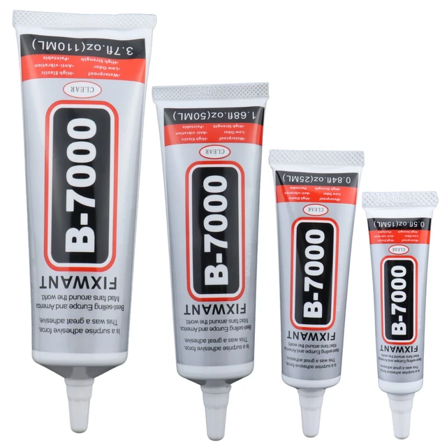 FIXWANT B-7000 50ML Clear Contact Phone Repair Adhesive Universal Glass  Plastic Leather Wood Glue With Precision Applicator Tip - FIXWANT Adhesive