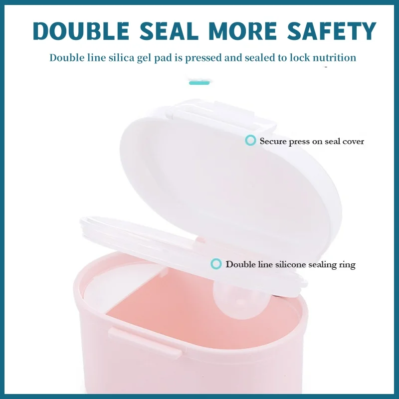 3-layer infant multifunctional portable milk powder storage box, children's large capacity sealed milk powder can, snack storage