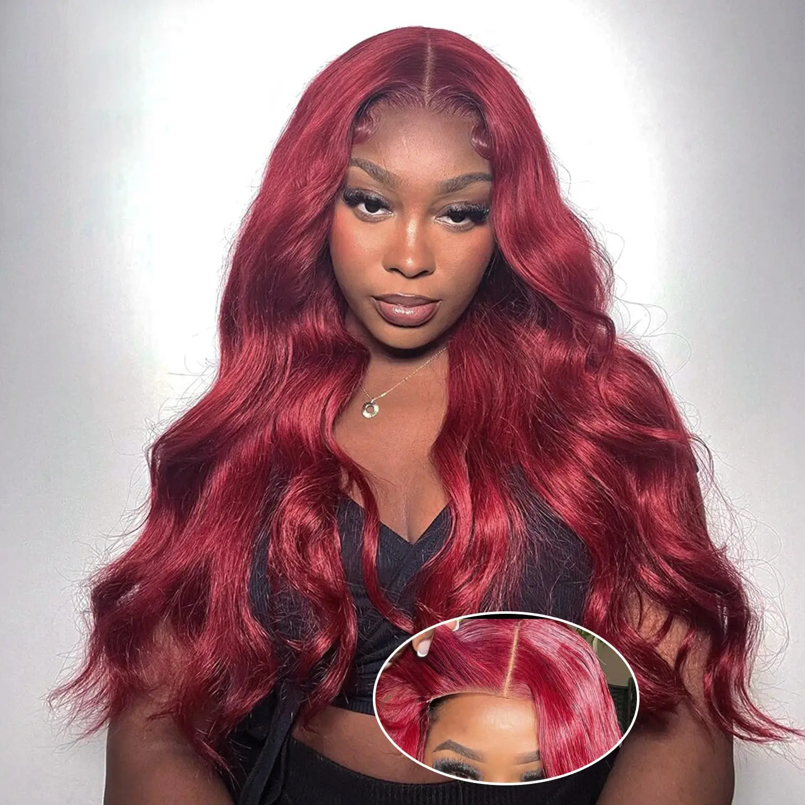 

13x4 Lace Wigs 28Inch 180% 99J Burgundy Body Wave Wigs Glueless Preplucked 13x6 Lace Frontal Human Hair Wigs For Women Wine Red