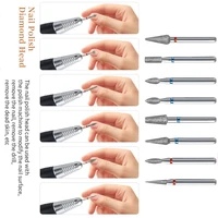 10/7Pcs Diamond Milling Cutter For Manicure Electric Nail Drill Bits Accessory Pedicure Machine Nail File Nails Gel Remover Tool 2