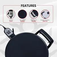 Ethiopian Injera, Somalian Anjero, Crepe, Lefse, Mogogo, Mitad, Pancake Teff Maker - Adjustable Digital Heat Control - Non-Stack 2
