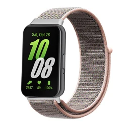 Nylon Loop Breathable Sport Strap - Adjustable Replacement Band - galaxy fit 3 (Pink sand)