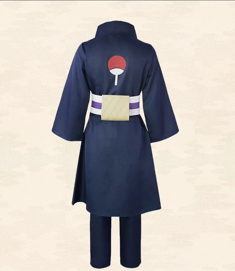 Naruto Cosplay Anzug Uchiba mit Drei-Augen-Maske-Kleidung für Männer und Frauen Anime Cosplay Requisiten 5