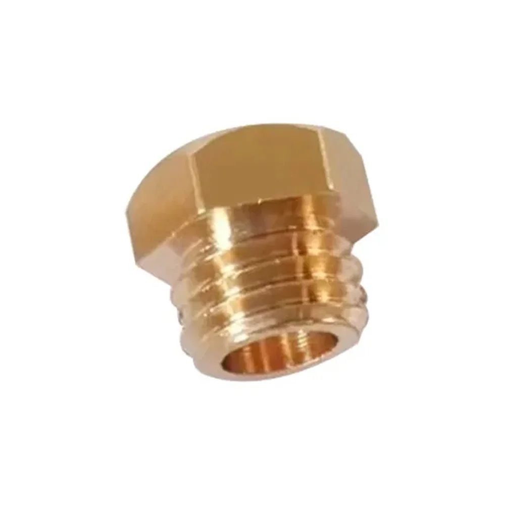 S9xM8x0.75 Brass Orifice Fittings 8mm Thread Gas Valve Cooktop Component Nozzle 1.6mm Hole Water Heater Stove Accessories 10PCS