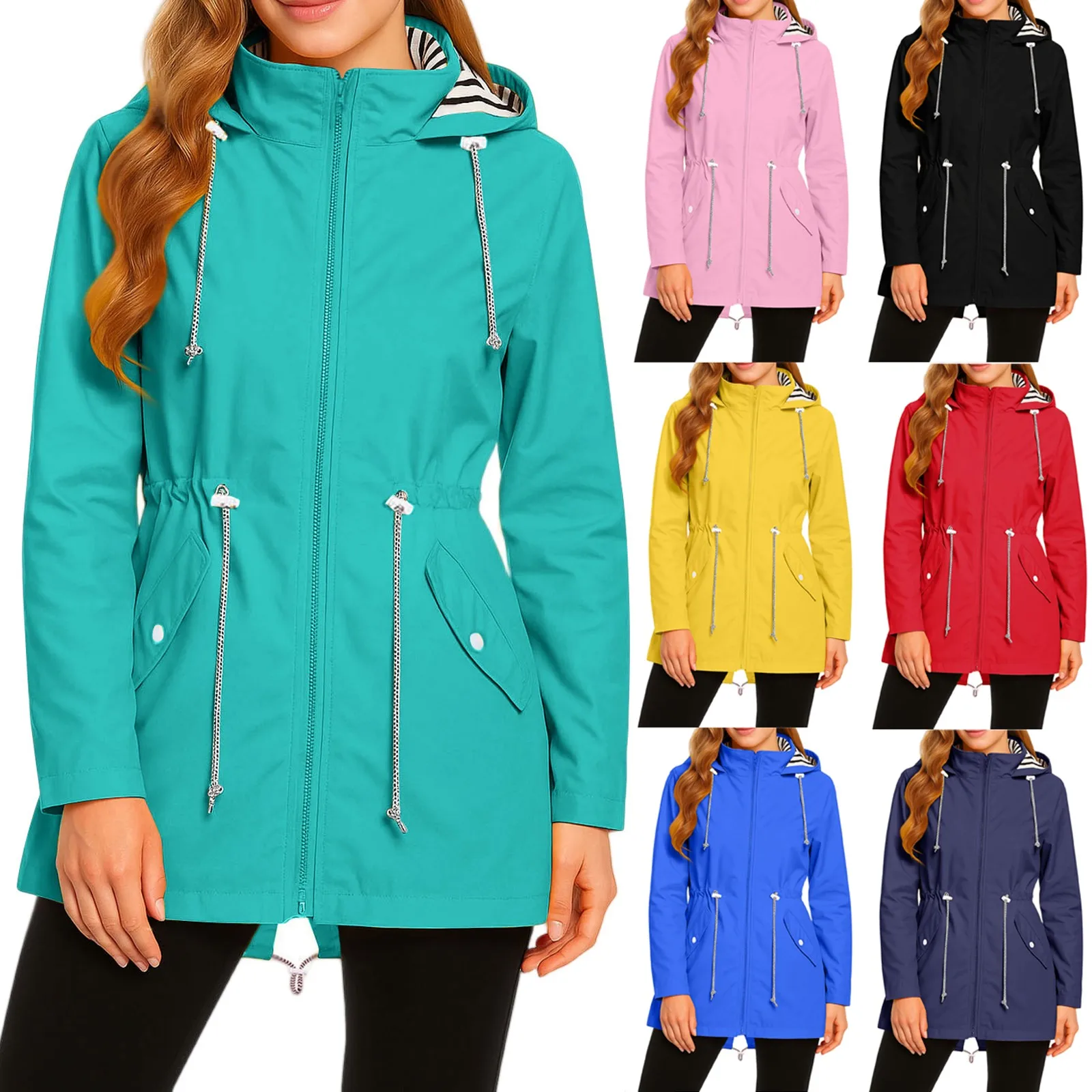 Ladies' Waterproof Long Raincoat – Perfect Gift