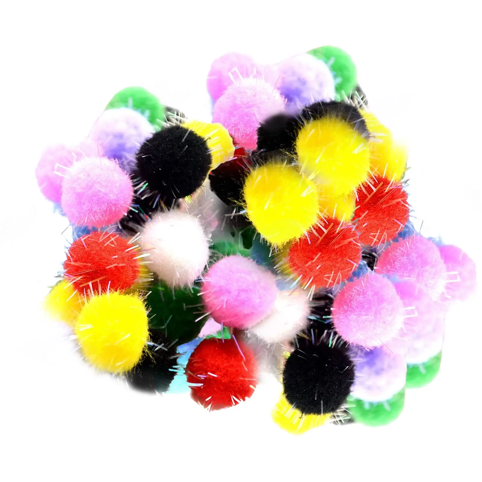 100x Multicolor pompoms Charms kids children toy Assorted Balls for Jewelry Making Arts Crafting