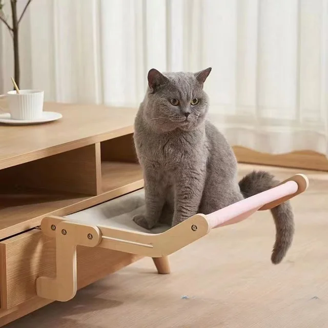 Cat Suspension Hammock Portable Detachable Comfortable Cats Sunroom Seat Cat Climbing Frame Pet Accessories Easy To Wash Cat Bed 3