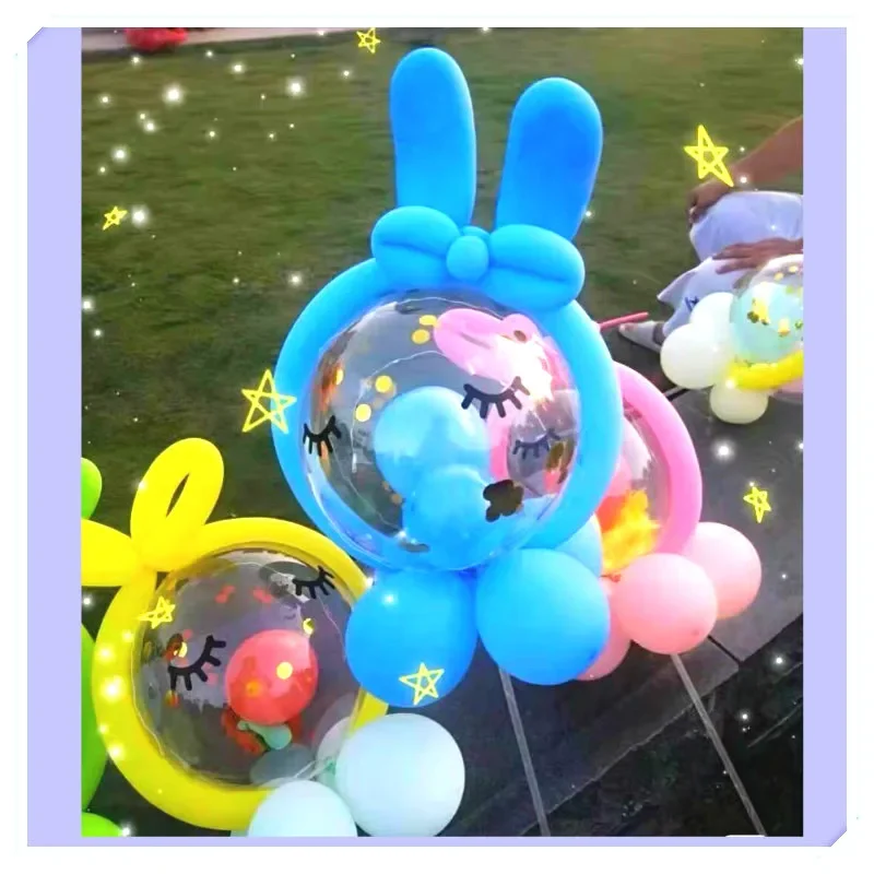 5 Stück transparente TPU-Bobokugeln in verschiedenen Größen, dehnbarer Ballon, für Hochzeit, Geburtstag, Jahrestag, Party, Picknick-Dekorationen – Detail 9