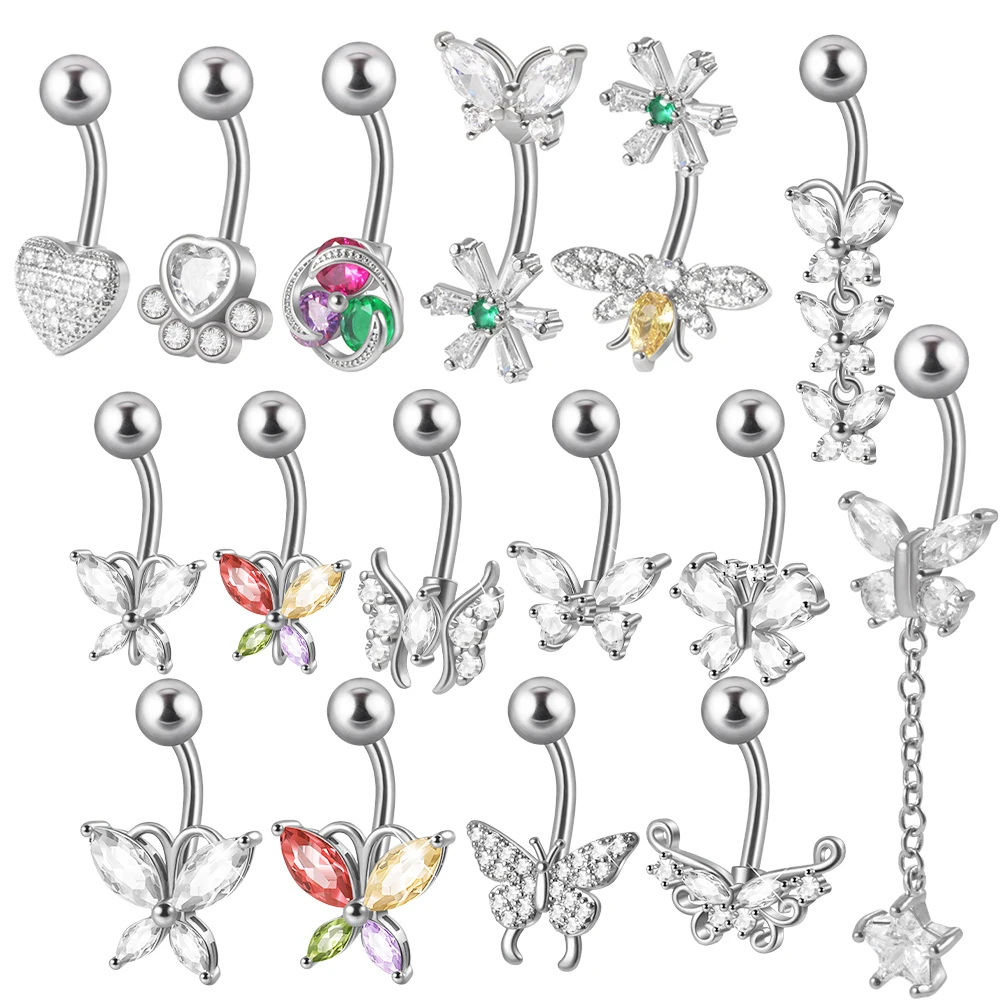 Piercingdenombrilpapillonenacierbeaupiercingaunombrilanneaux