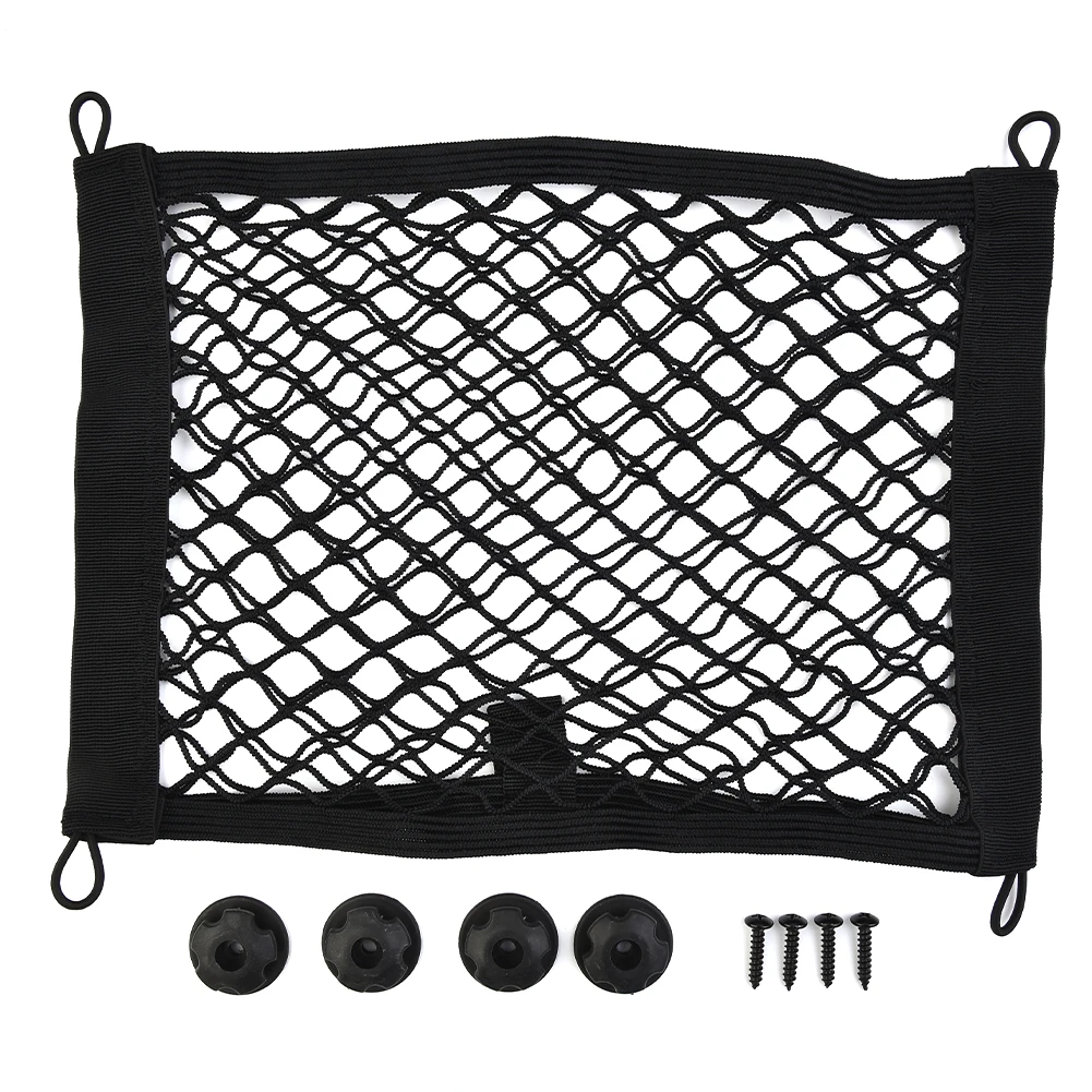 

High Quality Storage Net 25x35cm Seat Back Bag Black Trunk Boat Universal Boot Van Caravan Elastic Extra Large