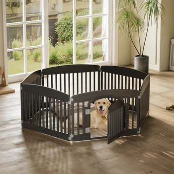 JHK 6-Panel Plastic Dog Playpen – 24" Expandable Pet Fence 1
