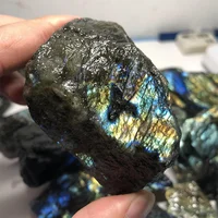 Pierre naturelle de labradorite 20-200g, minéral de guérison Reiki, spécimen de pierre de lune, collection, paysage d'aquarium, cristal brut 6