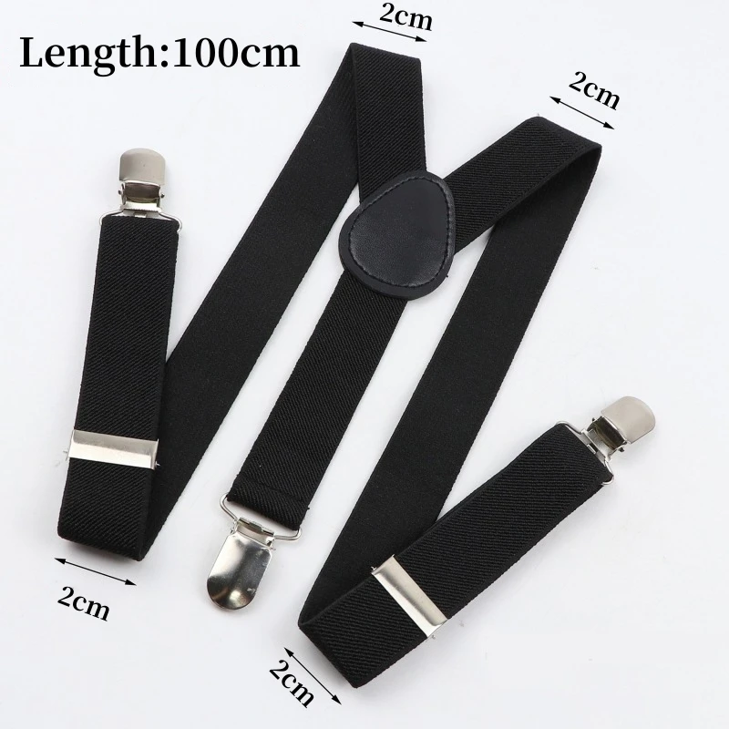 Elegant Elastic Leather Suspenders - Adjustable Straps