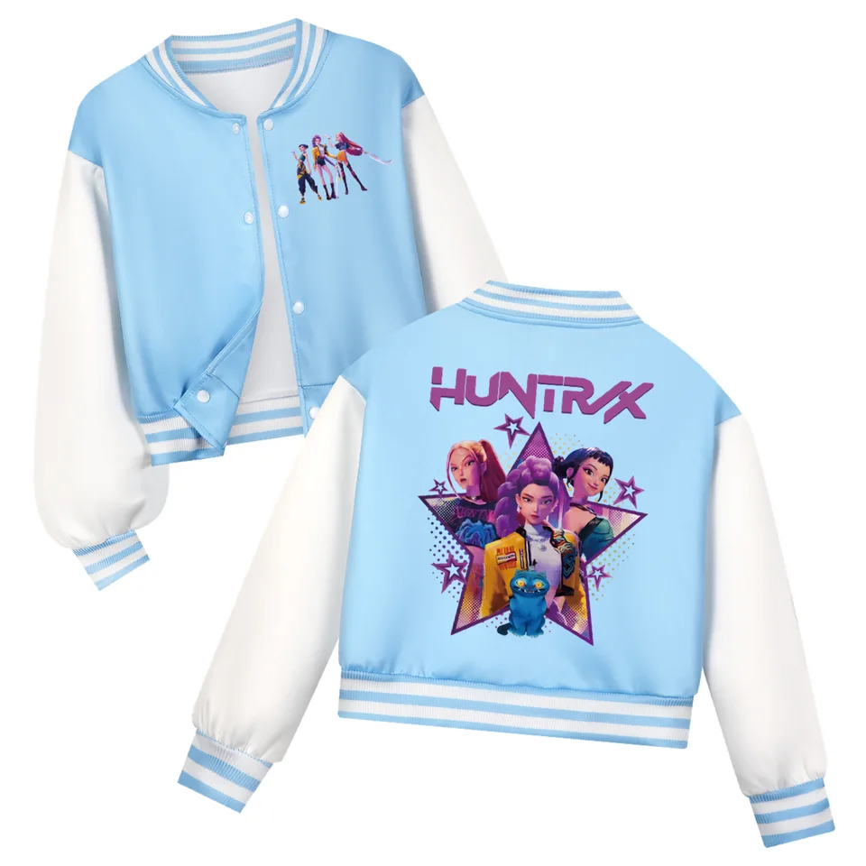 Veste Unverstare Huntrx Kpop Demon Hunters – Blouson Avateur Letterman De Baseball Anme