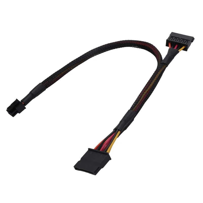 Mini 6Pin to 15Pin X2 SATA Power Cable Cord for DELL Vostro 3650 3653 3655 Desktop Computer HDD SSD Expansion Cable&mdash;AA56