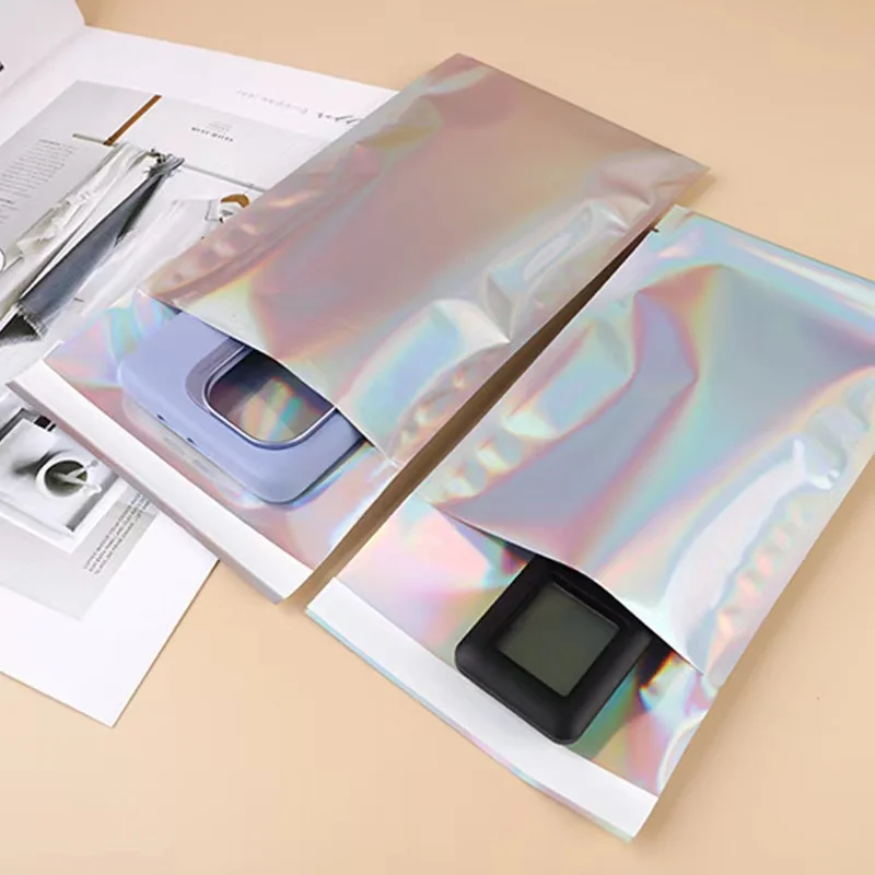 

50pcs/Lot Colorful Laser Mailing Bags Self Sealing Plastic Envelopes Storage Bag Clothes Poly Adhesive Courier Packaging Bags