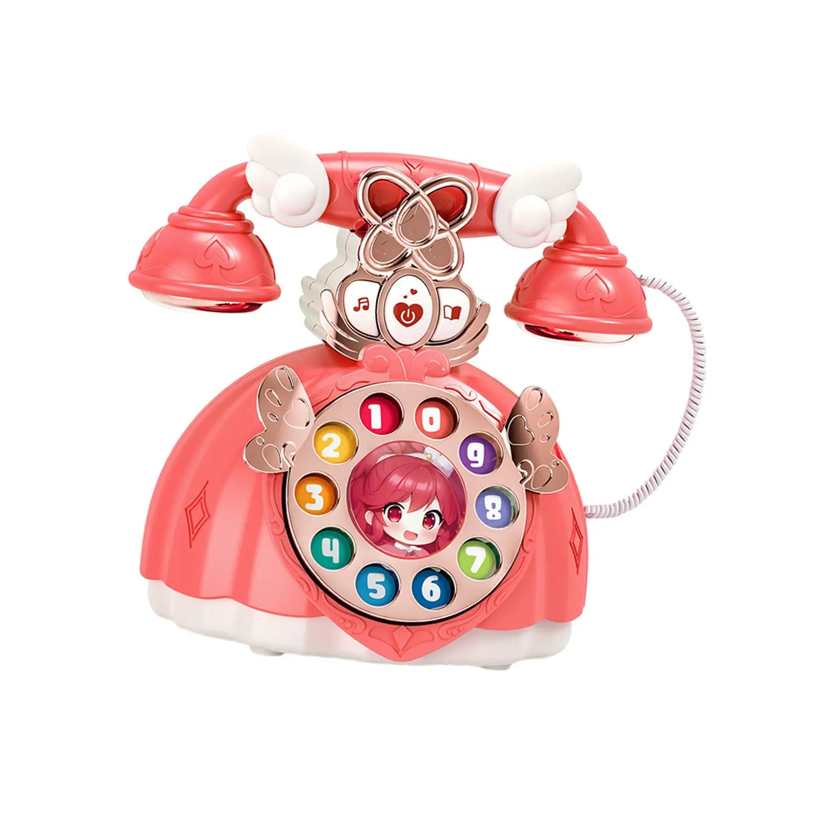

Cartoon Baby Musical Phone Toy Durable Role Game for Entertainment Children