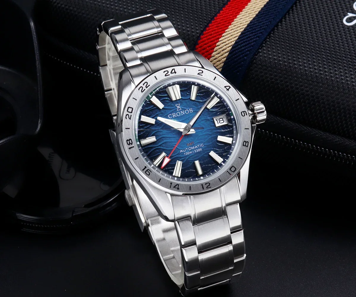 Cronos GS L6029 GMT Automatic Watch — NH34 | Jewelry Addicts