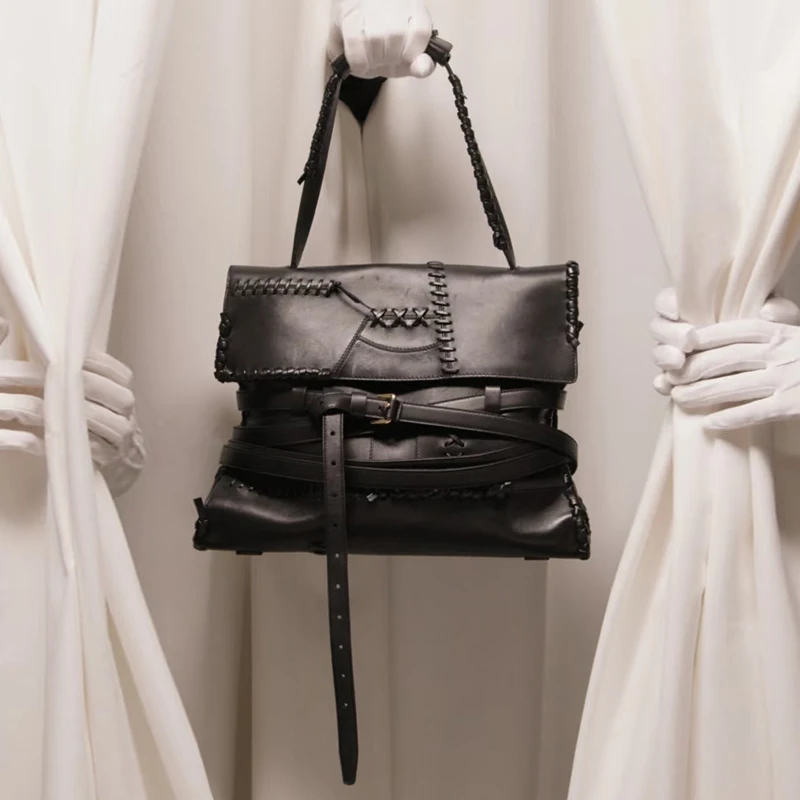 England Style Bags For Women Luxury Designer Handbags Purses 2025 New Woven Patchwork Design Top Handle Backpack Shoulder