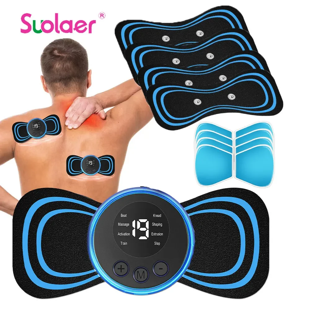 Mini Electric Neck Massager Portable Rechargeable EMS Cervical Vertebra Massage Patch For Muscle Relax Pain Relief Dropshipping