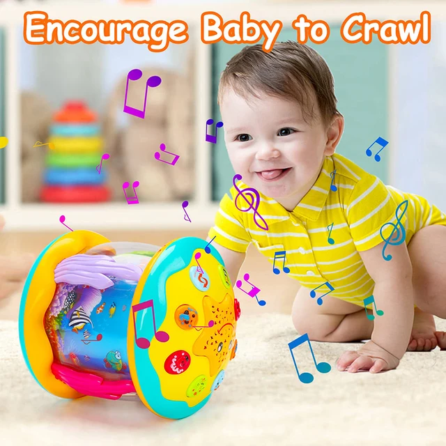 Jouets pour bébés de 1 à 3 ans, projecteur rotatif de lumière océanique, jouets musicaux Montessori, jouets sensoriels éducatifs précoces, cadeaux pour tout-petits 3