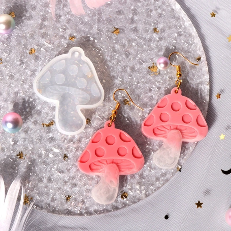 Handmade Earrings Silicone Mold UV Crystal Resin Epoxy Mold DIY Art Crafts Ear Studs Necklace Keychain Pendant Making Crafts