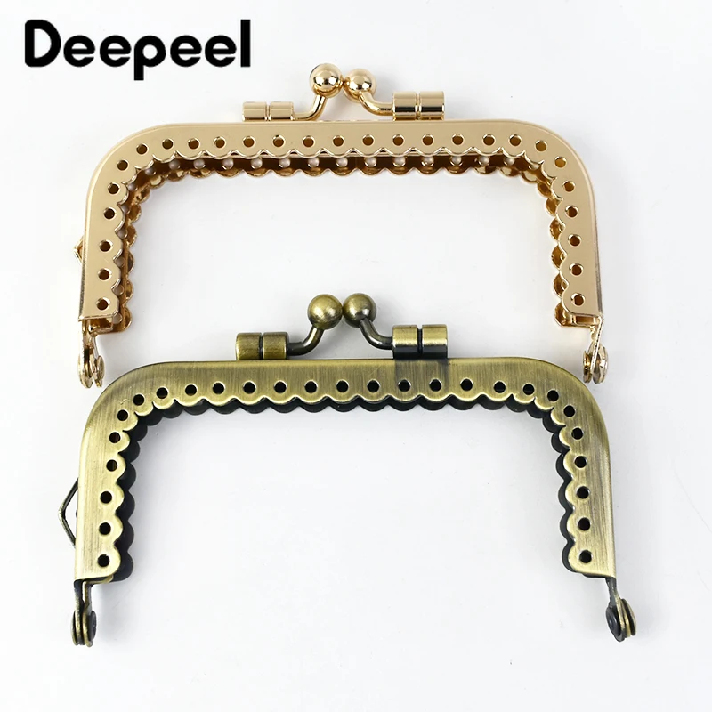 

2/5/10Pcs Deepeel 85mm Square Smooth Metal Purse Frame Kiss Clasp Bags Handle DIY Bracket Sewing Handbag Crochet Bag Accessories