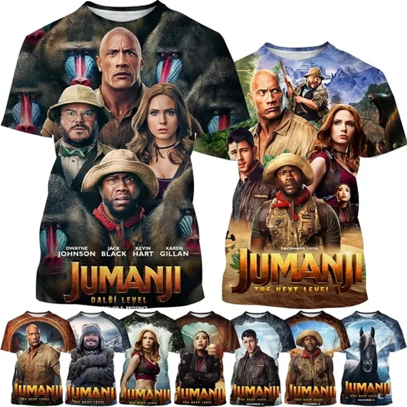 

Новая модная футболка Jumanji с 3D принтом, летняя мужская одежда, уличная одежда, повседневные футболки унисекс в стиле хип-хоп с коротким рукавом, футболки с графическим рисунком, топы