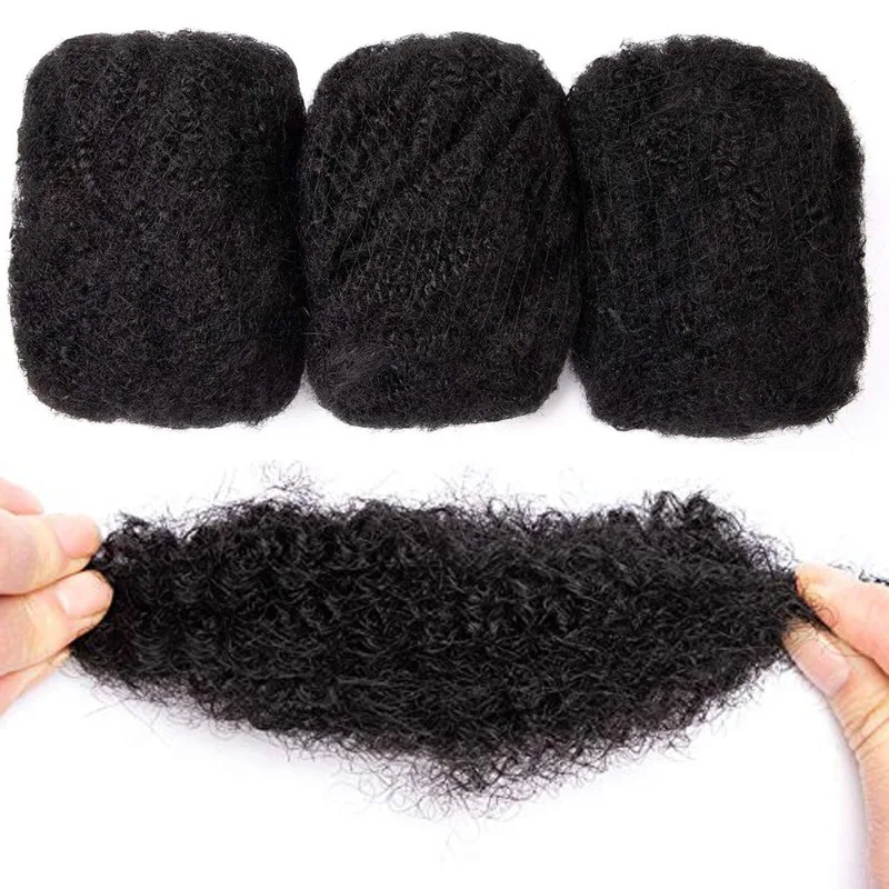 Premium 100% Human Hair Afro Kinky Bulk Human Hair Dirty Braid Hair Extensions Package 50g Used for Atural Braiding 5