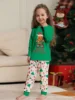 Merry Christmas Matching Pajamas Set 2024 New Cartoon Pattern 2 Pcs Suit Homewear Soft Cute Parent-child Clothes Family Look Pjs 4