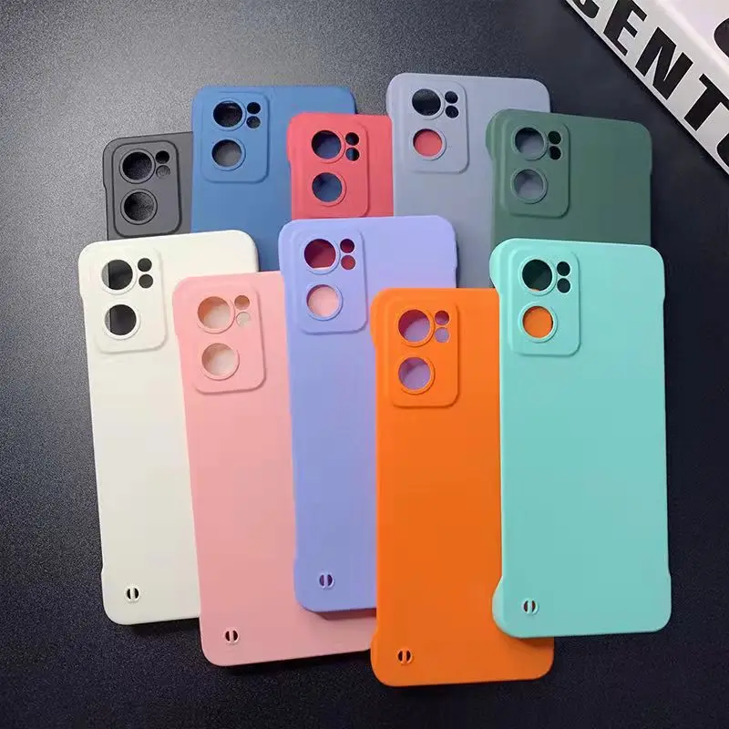 För OPPO Reno7 Pro 5G Fine Hole All-inclusive Lins Ramlöst telefonfodral Ultratunt Matt Hård PC Borderless Protective C_voghion.com