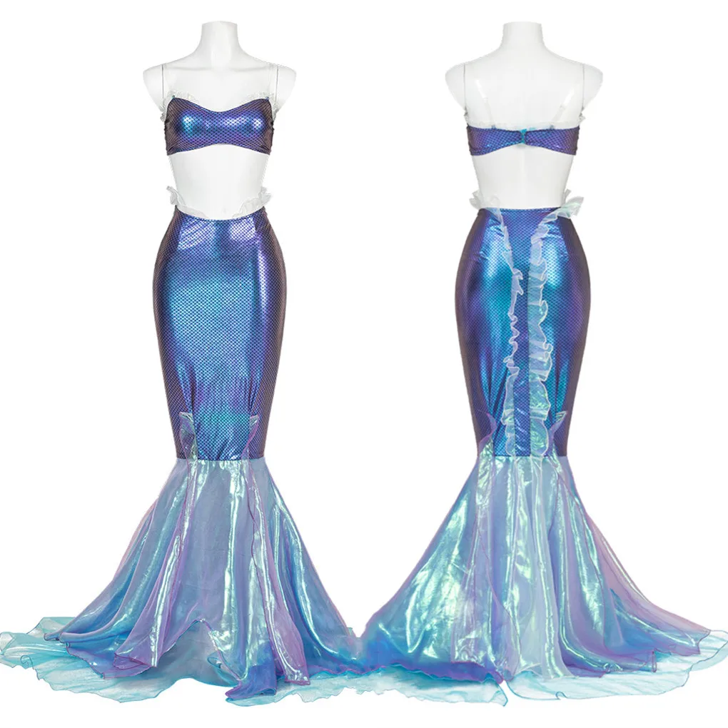 

CosDaddy Little Mermaid Ariel Cosplay Women Costume Movie Dress Shirt Suits Halloween Cosplay Costume