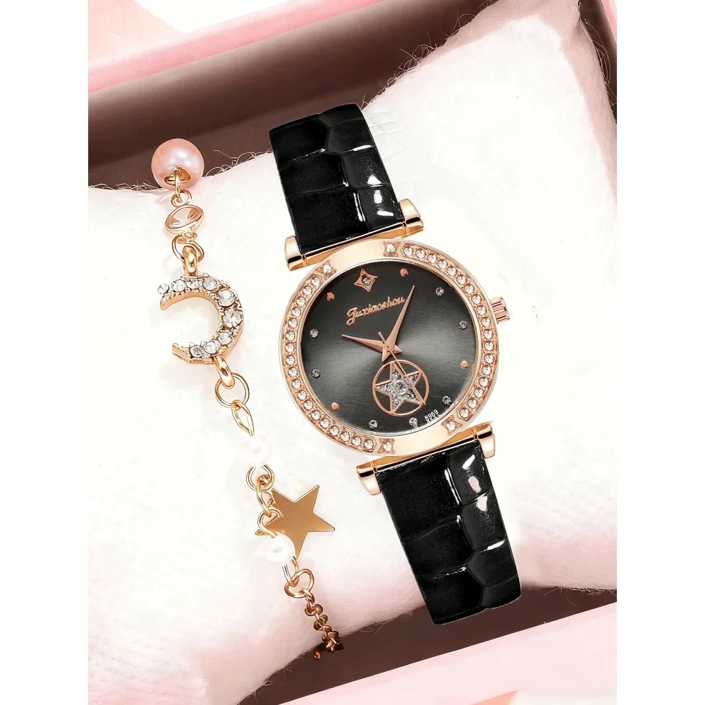 Women's Watch Set, Women's Casual Quartz Watch, Women's Style, Diamond Belt