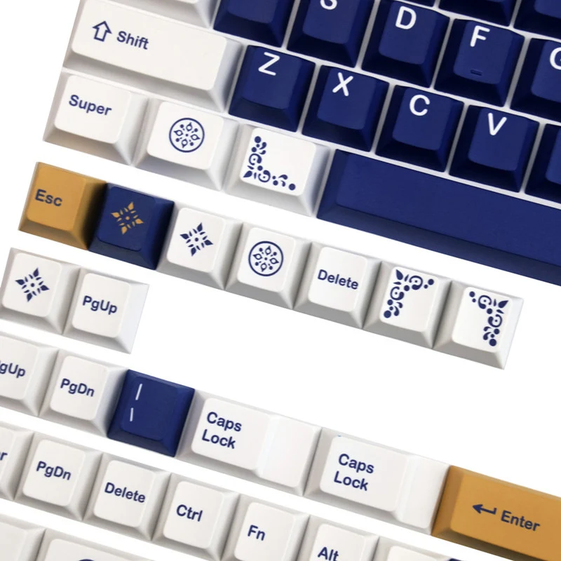 Gmk lazuriteキーボードキャップ,144キー,Cherryプロファイルpbt,昇華 