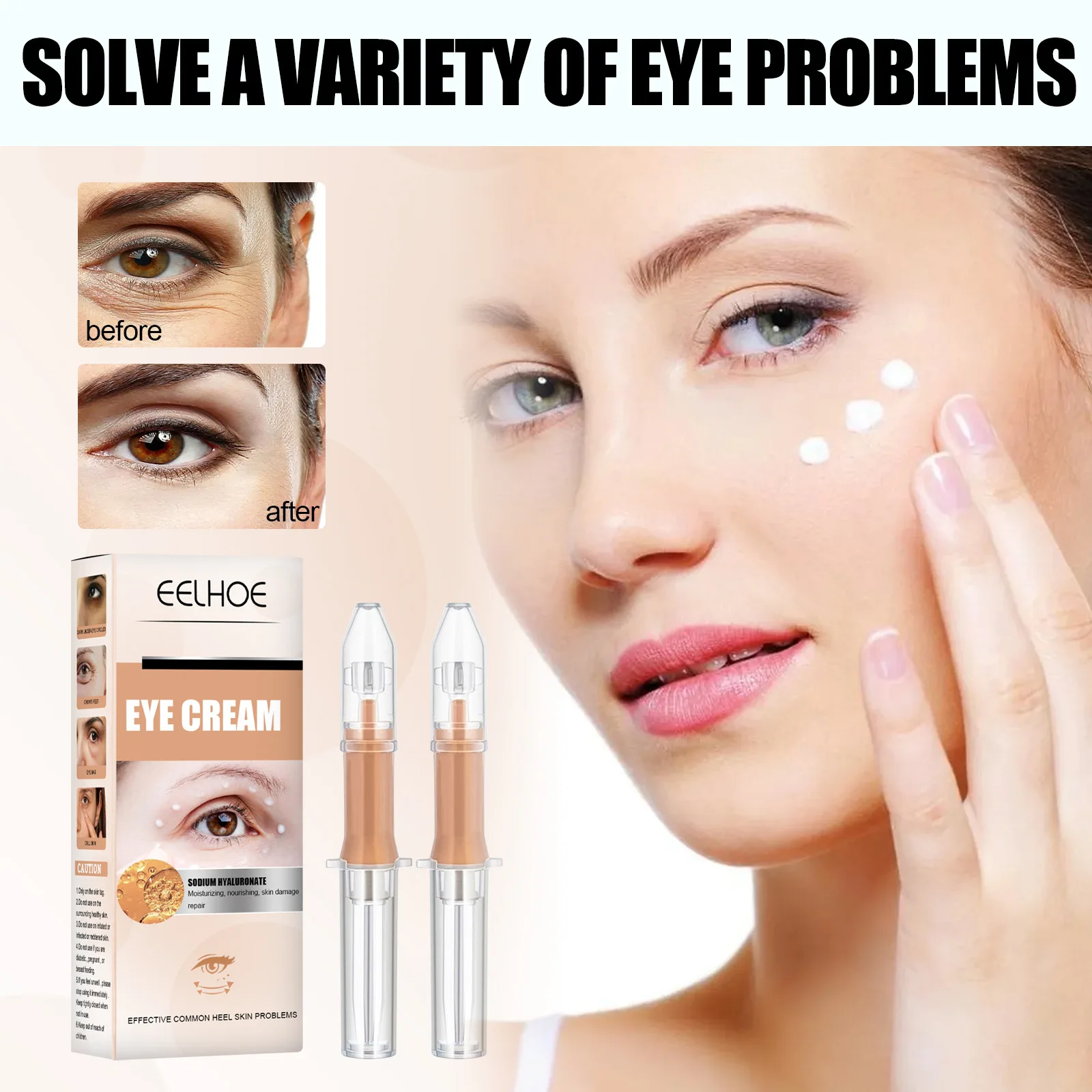 Eelhoe Eye Cream Lifting Eye Bag Wrinkle Firming Lifting Hydrating