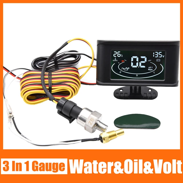 2 Funktionen Universal 12V/24V LKW Auto Öldruck messgerät Wassertemperatur-Messgerät  Sensor Öldruck anzeige - AliExpress