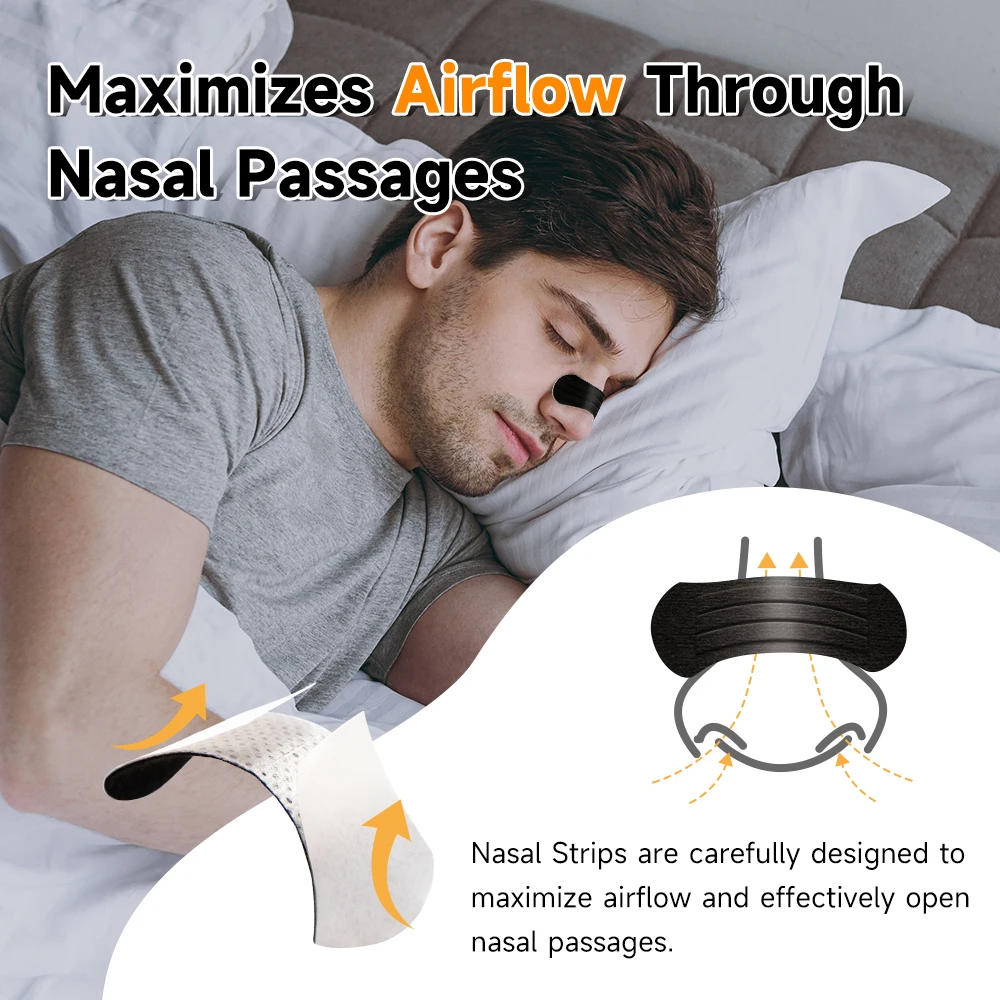 Stop Snoring Nose Strips for Breathing Correction Physical Expansion Breathable Nasal Patch Better Sleep Anti-Snoring