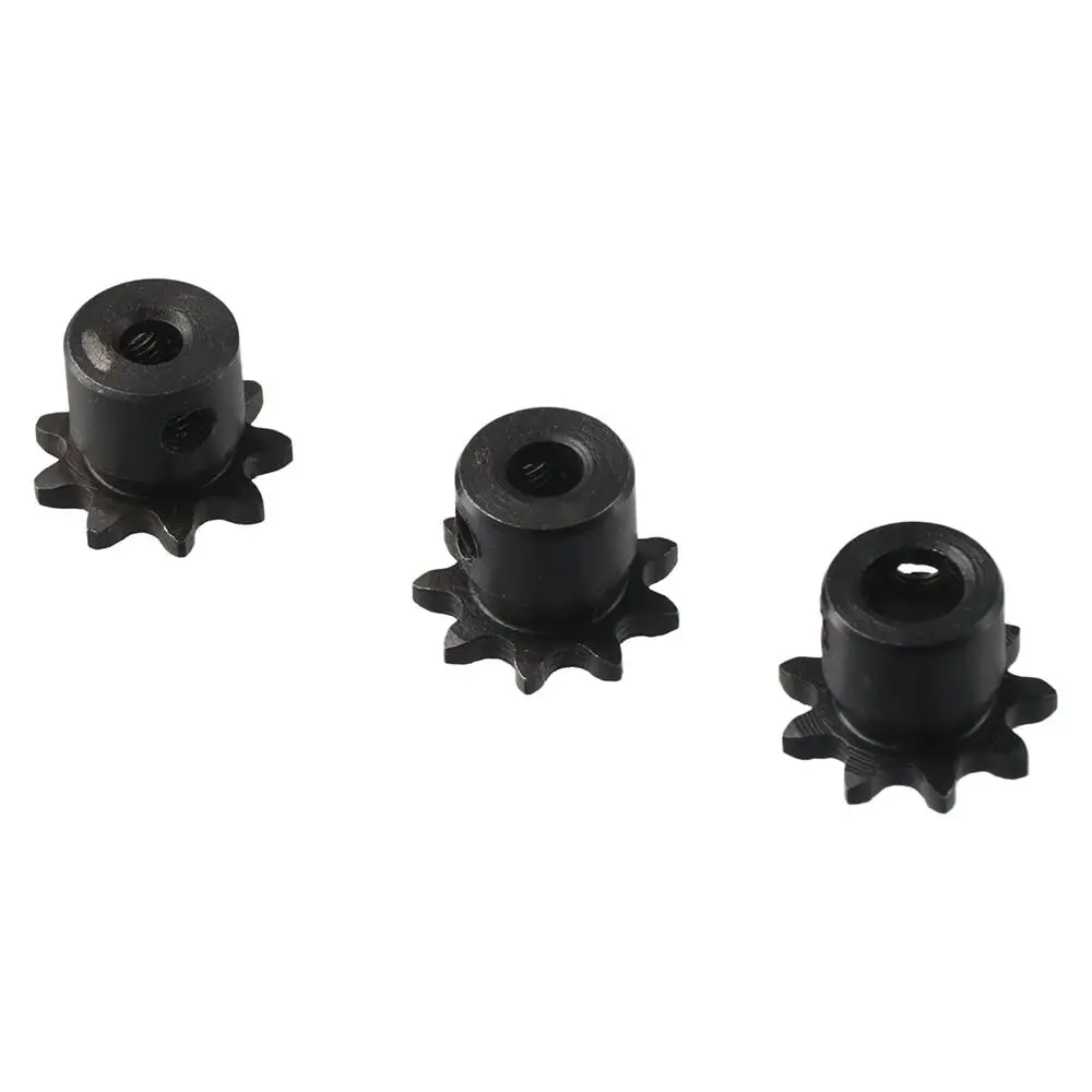 Single Strand 1/4" Pitch 9 Tooth Gear 25 Chain Black Oxide Roller Sprockets C45 Carbon Steel Industrial Drive Sprocket ISO 04C