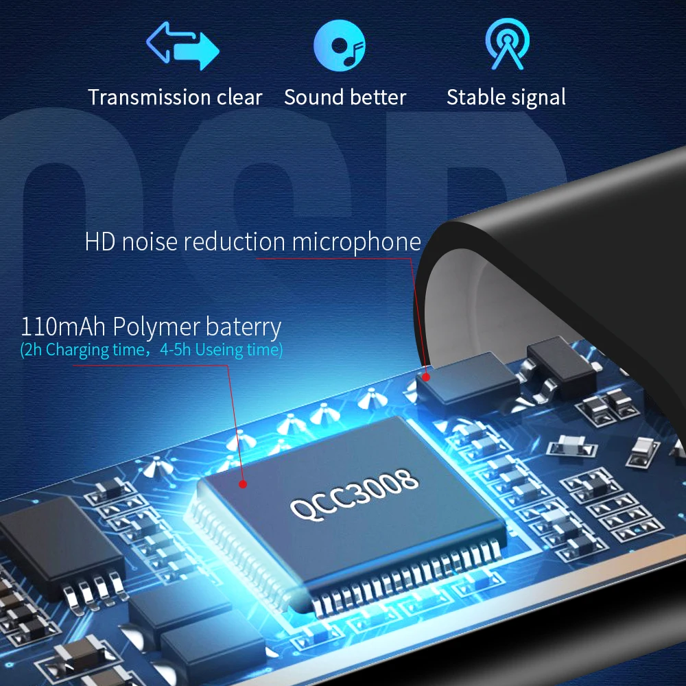 Bluetooth Receiver Audio 5.0 Stereo HandsFree Car Kit Transmitter Wireless Adapter A2DP AUX 3.5mm Music Receivers for Headphones