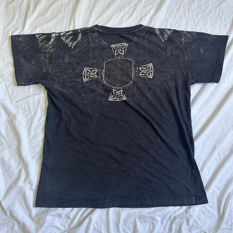 2000s Aesthetic Mall Goth E-girl Gothic T-shirt Retro Y2K Grunge