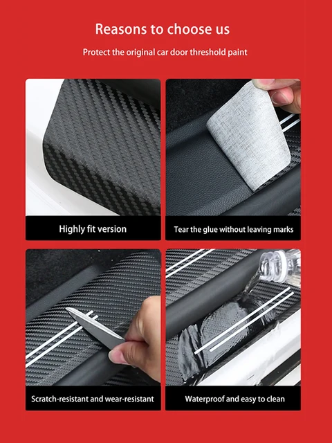 4 Pièces Protection Seuil De Porte De Voiture, Pour Vo-lvo S60 XC90