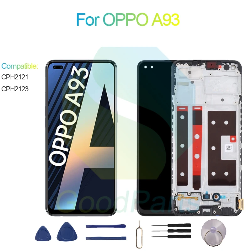 

For OPPO A93 Screen Display Replacement 2400*1080 CPH2121, CPH2123 A93 LCD Touch Digitizer Assembly