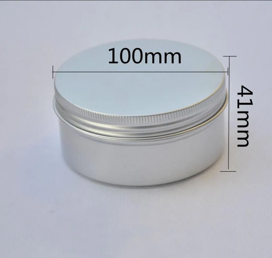 

250G silver aluminum jar pot tea tin bottle day night cream wax mask gel moisturizer body scrub skin care cosmetic packing